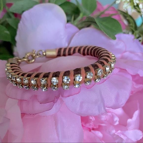J. Crew Jewelry - J.CREW Rhinestones Woven Bracelet